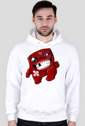 SUPER MEAT BOY Czarna męska Z KAPTUREM