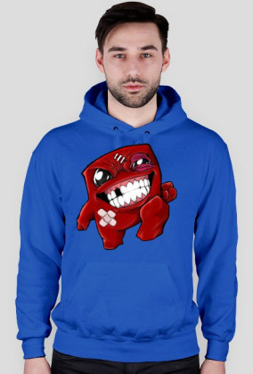 SUPER MEAT BOY Czarna męska Z KAPTUREM