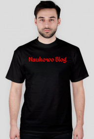 Oficjalna czarna koszulka Naukowo Blog (męska)
