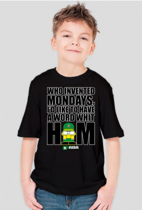 Koszulka dla chłopca - Poniedziałek. Pada