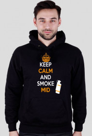 BLUZA Z KAPTUREM KEEP CALM AND SMOKE MID