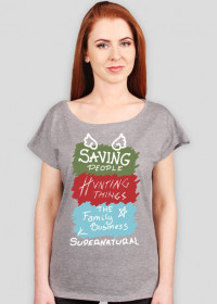 Koszulka damska Supernatural - Saving People...