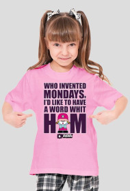 Koszulka dla dziewczynki - Poniedziałek. Pada