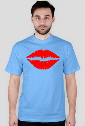 Lips - całuśna koszulka meska