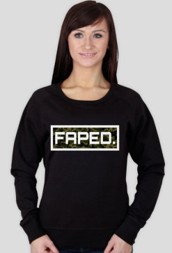 BLUZA BEZ KAPTURA CAMO FAPED BLACK