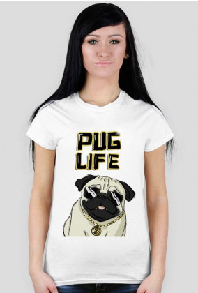 Koszulka Pug Life damska