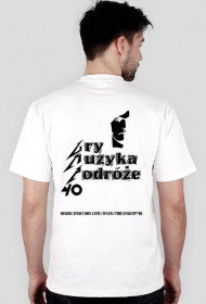 MĘSKA KOSZULKA DWUSTRONNA "GRY, MUZYKA, PODRÓŻE" [BLACK]