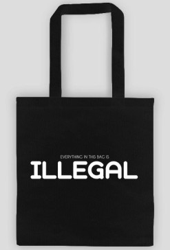 Torba bawełniana czarna ILLEGAL.