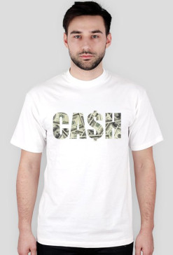 CA$H T-shirt biała
