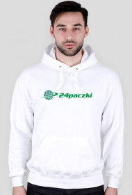 Bluza męska z kapturem 24paczki średnie logo zielone