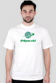 Koszulka męska 24paczki duże logo zielone