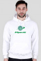 Bluza męska z kapturem 24paczki duże logo zielone