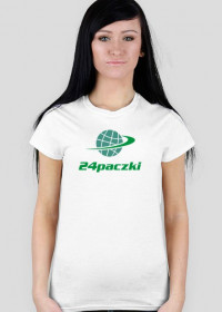 Koszulka damska 24paczki duże logo zielone