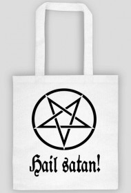 hail satan, pentagram, black metal bag/torba
