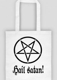 hail satan, pentagram, black metal bag/torba