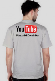 Koszulka z grafiką węża i z tylnej strony nazwa kanału na YouTube