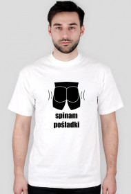 Koszulka "Spinam Pośladki" - wersja normalna, czarny wzór
