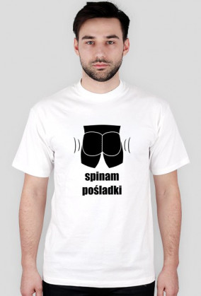 Koszulka "Spinam Pośladki" - wersja normalna, czarny wzór