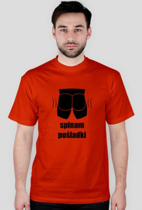 Koszulka "Spinam Pośladki" - wersja normalna, czarny wzór