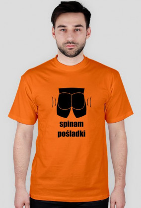Koszulka "Spinam Pośladki" - wersja normalna, czarny wzór
