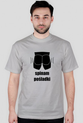 Koszulka "Spinam Pośladki" - wersja normalna, czarny wzór