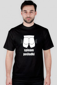 Koszulka "Spinam Pośladki" - wersja normalna, biały wzór