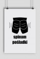 Plakat Spinam Pośladki - wersja umięśniona