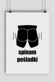 Plakat Spinam Pośladki - wersja normalna