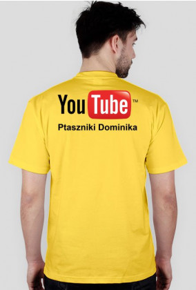 Koszulka z nazwą kanału na YouTube na tyle produktu