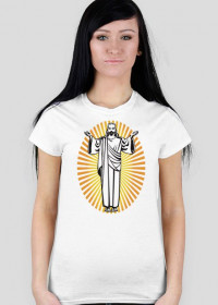 Jezus w promieniach - koszulka damska