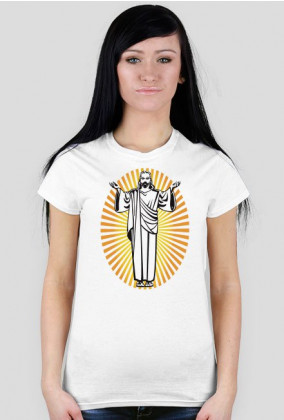 Jezus w promieniach - koszulka damska