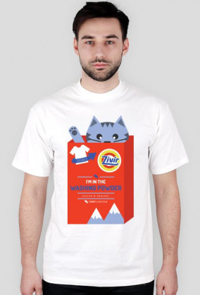 I'm in the washing powder (jestem w proszku) - bardzo męska koszulka z kotem