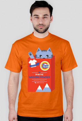 I'm in the washing powder (jestem w proszku) - bardzo męska koszulka z kotem