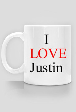 Kubek Justin Bieber ze zdjęciem