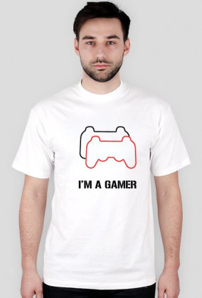 I'M A GAMER WERSJA 2 KOLORY CZARNY I CZERWONY