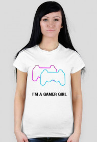 I'M A GAMER GIRL WERSJA 2 KOLOROWA RÓŻOWY I NIEBIESKI