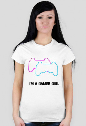 I'M A GAMER GIRL WERSJA 2 KOLOROWA RÓŻOWY I NIEBIESKI
