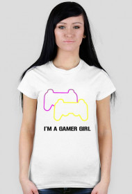 I'M A GAMER GIRL  WERSJA PADA 2 KOLORY RÓŻOWY I ŻÓŁTY