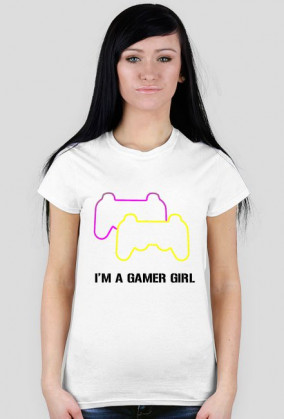 I'M A GAMER GIRL  WERSJA PADA 2 KOLORY RÓŻOWY I ŻÓŁTY