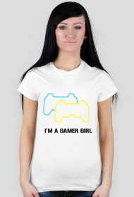 I'M A GAMER GIRL  WERSJA PADA 2 KOLORY NIEBIESKI I ŻÓŁTY