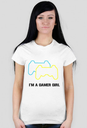 I'M A GAMER GIRL  WERSJA PADA 2 KOLORY NIEBIESKI I ŻÓŁTY