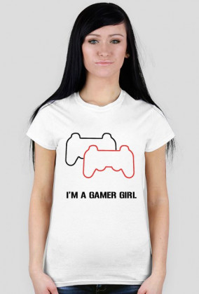 I'M A GAMER GIRL  WERSJA PADA 2 KOLORY CZARNY I CZERWONY