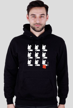 Bluza Pies Max 3x3 B/W (M) Czarna z kapturem
