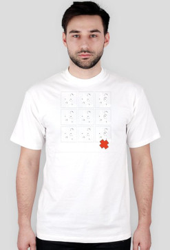 TShirt Pies Max 3x3 B/W (M) Biała