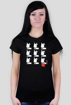 TShirt Pies Max 3x3 B/W (K) Czarna