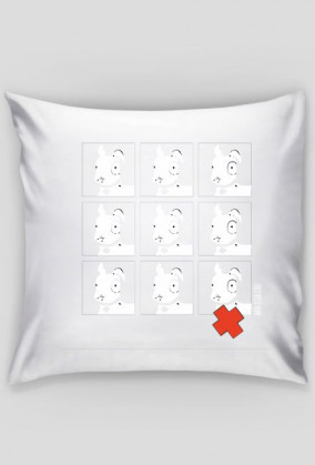 Poduszka Pies Max 3x3 B/W