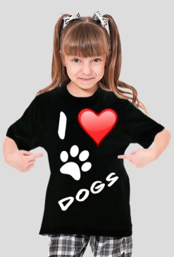 I LOVE DOGS BLACK T-SHIRT