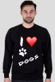 I LOVE DOGS BLACK T-SHIRT