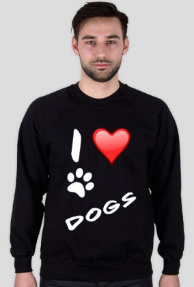 I LOVE DOGS BLACK T-SHIRT