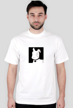 TShirt Pies Max B/W (M) Biała